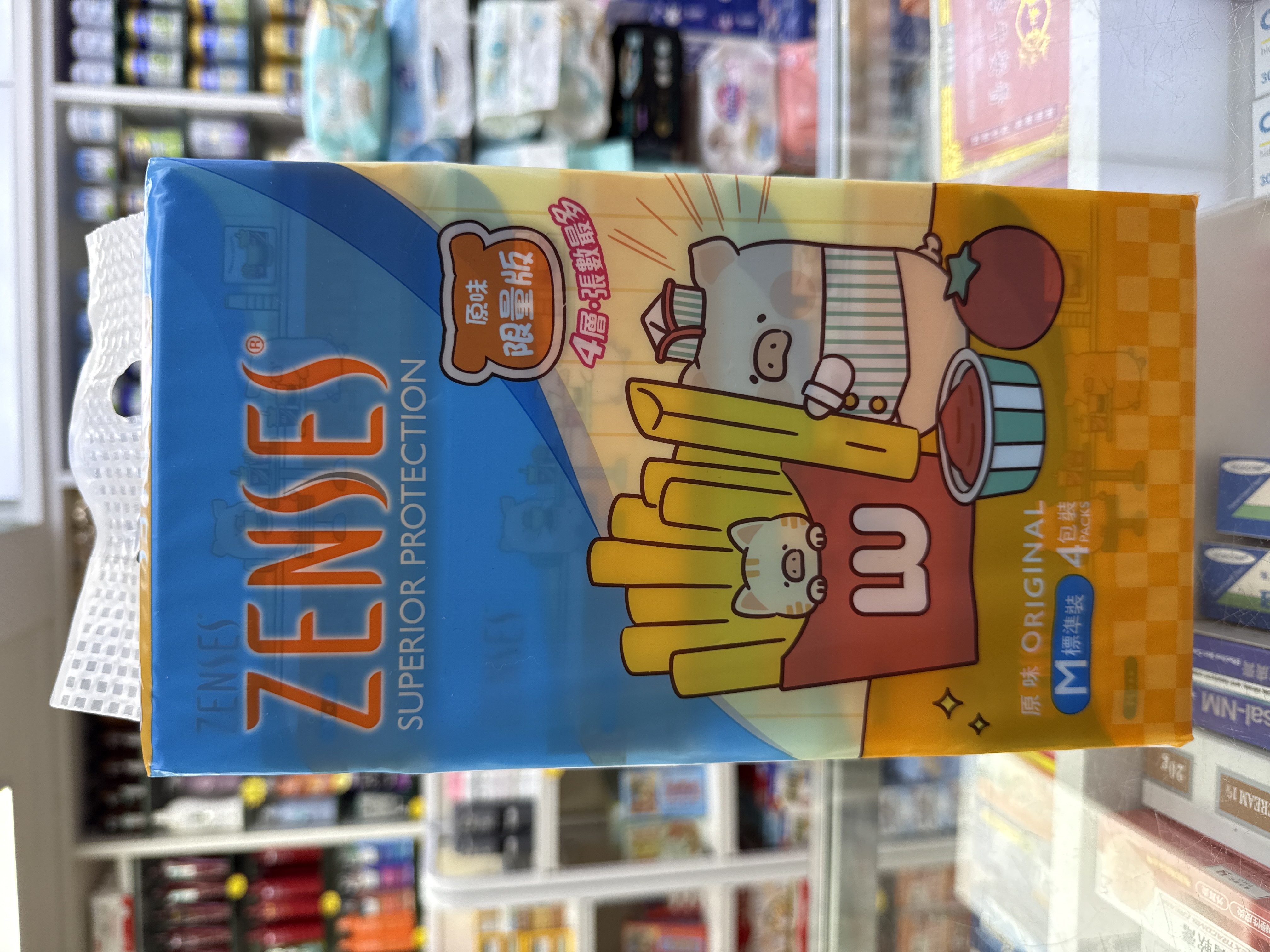 倩絲親膚4層(原味M碼)4包壓花軟抽-LULU豬