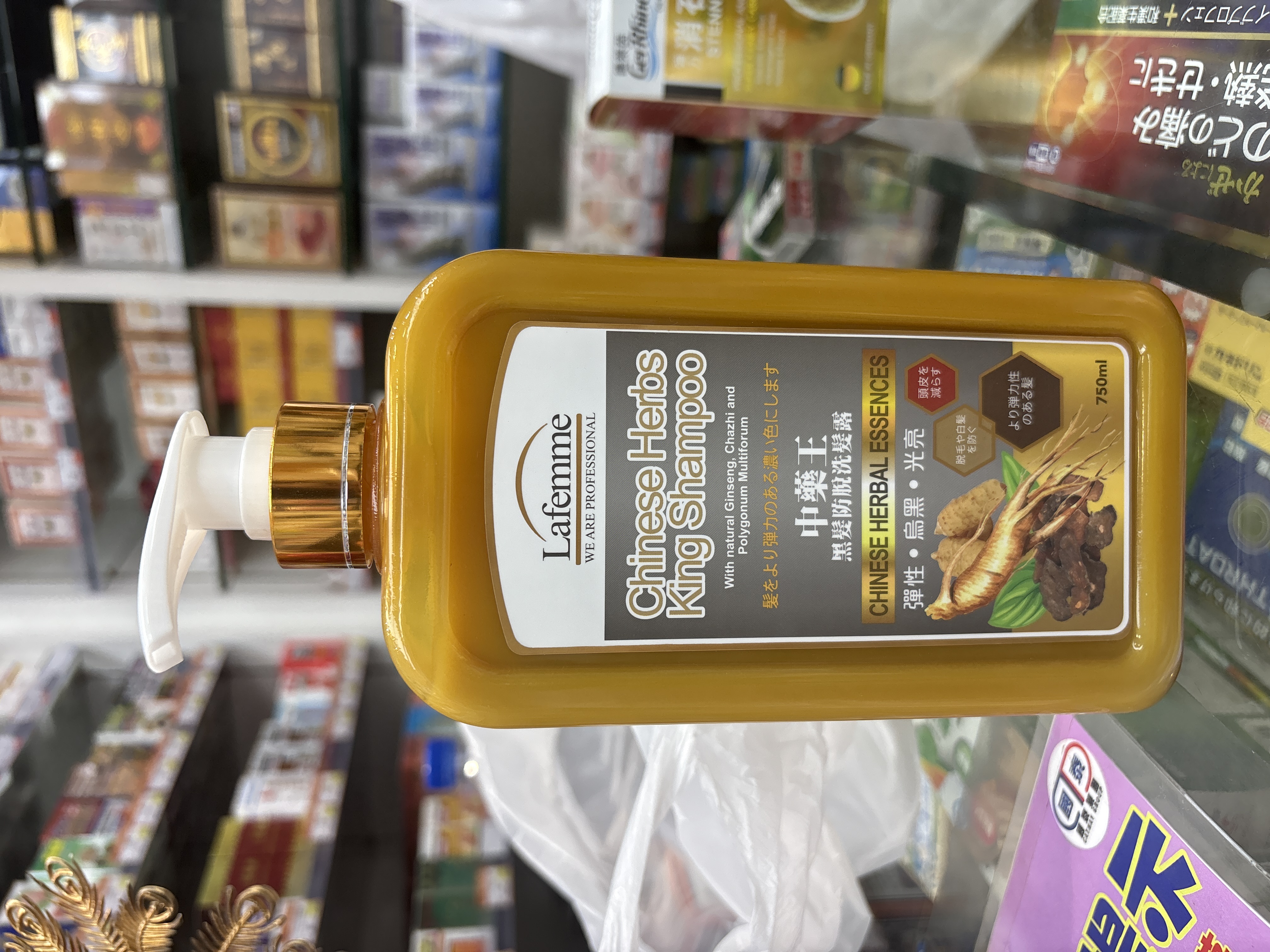 LAFEMME Ginger Hebs 中藥王黑髮防脫洗髮露750ML