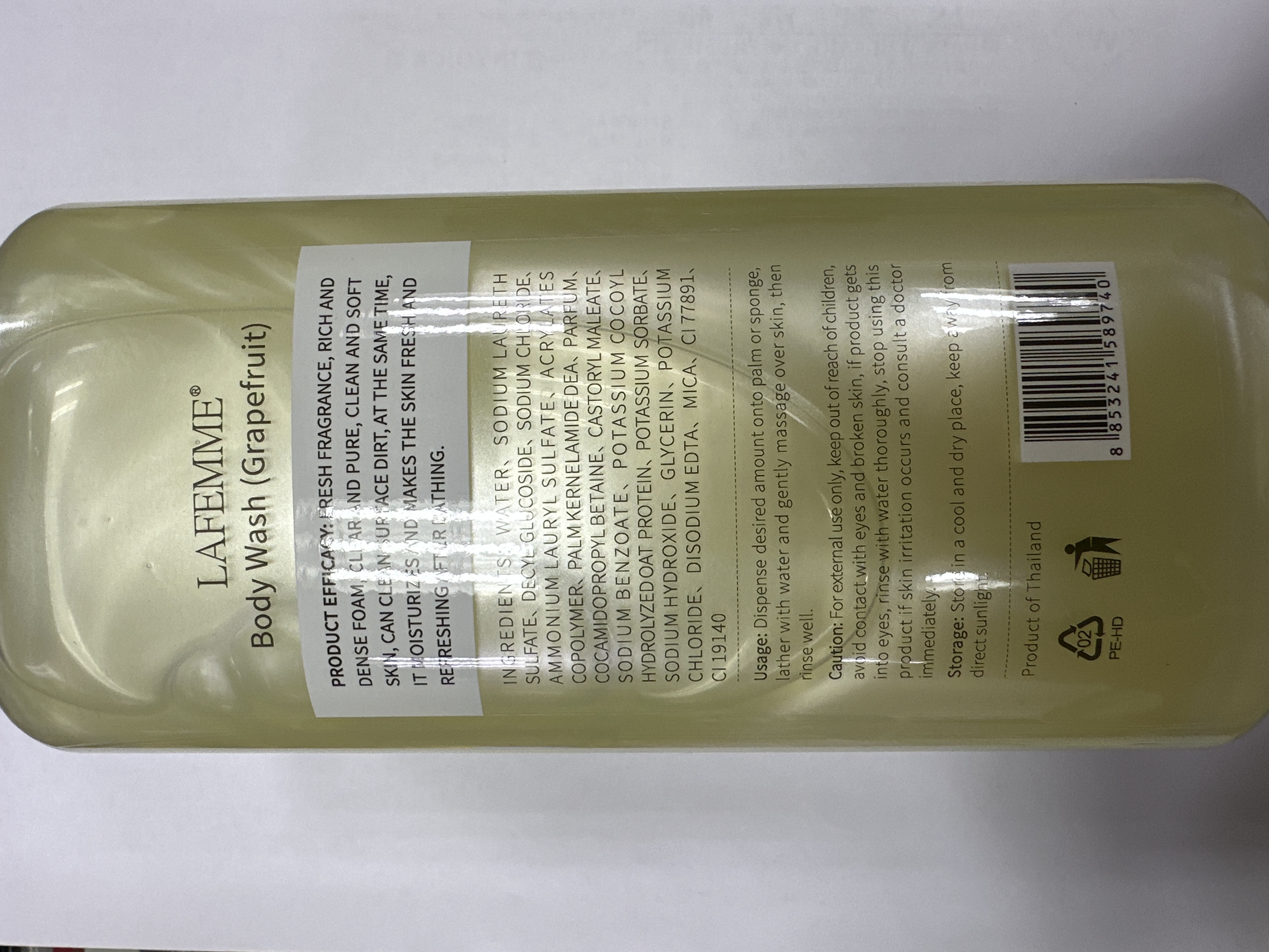 LAFEMME香氛沐浴露1000ML 柚子味