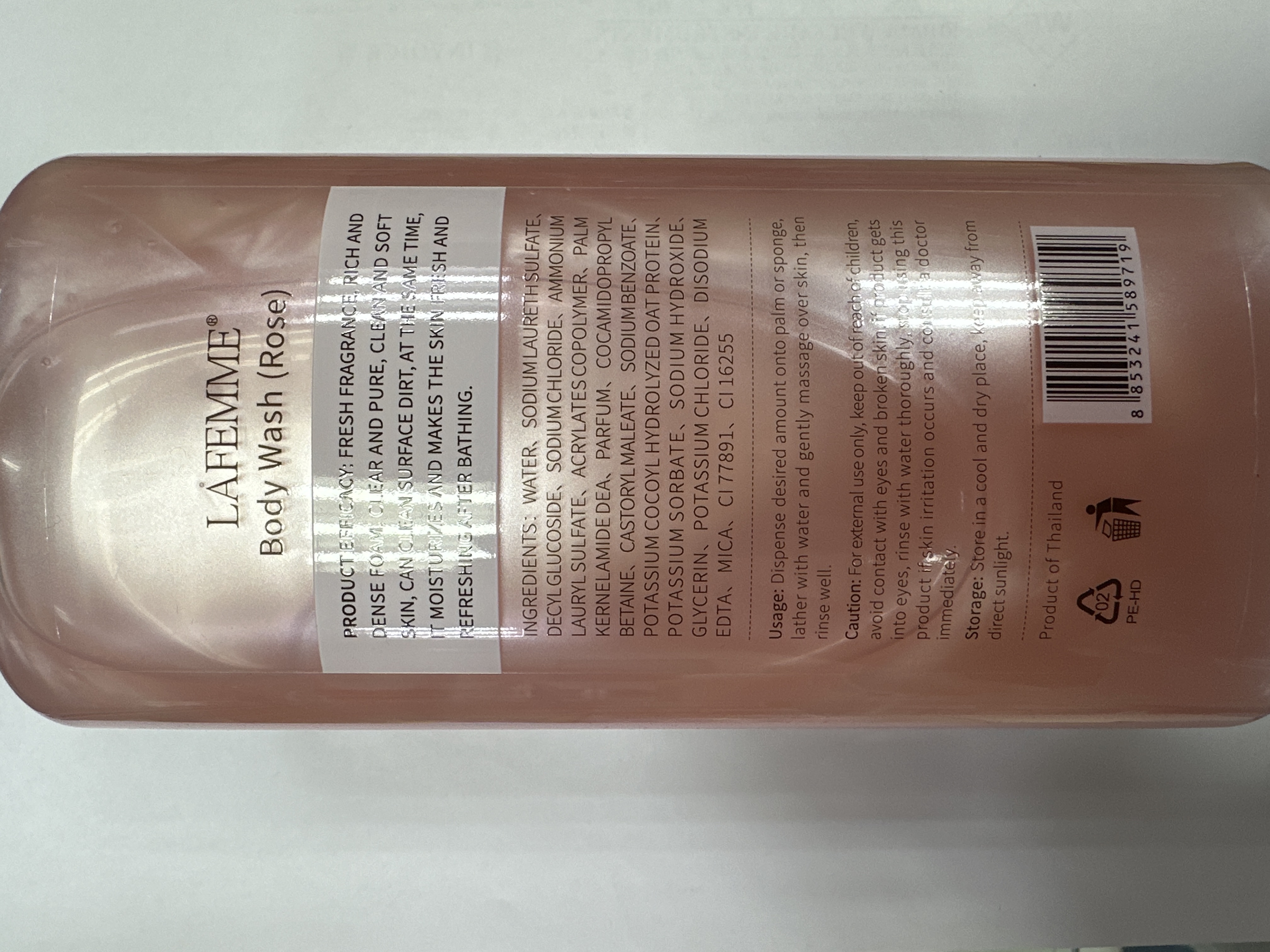 LAFEMME香氛沐浴露1000ML 玫瑰味