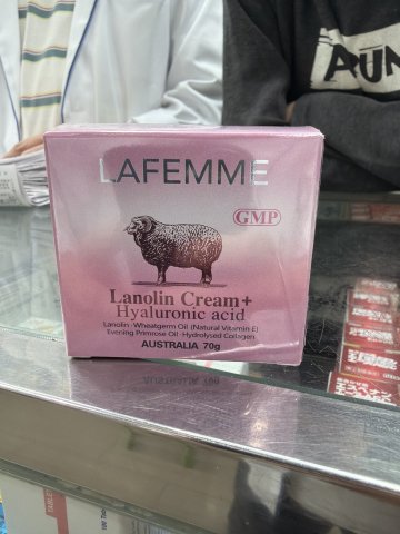 LAFEMME綿羊油70G(玻璃瓶)粉色