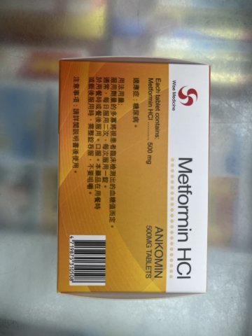 Wise Metformin HCI ANKOMIN_500mg_100`s