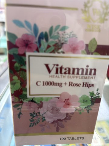 Wise威斯藥業-玫瑰果維他命C 100粒 Vitamin C1000mg+Rose Hips