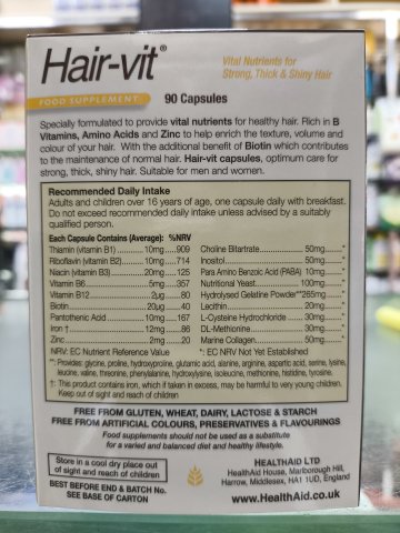 Hair-vit-Blister caps 90s