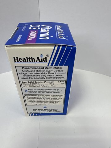 Vitamin D3 1000iu Tabs 30s