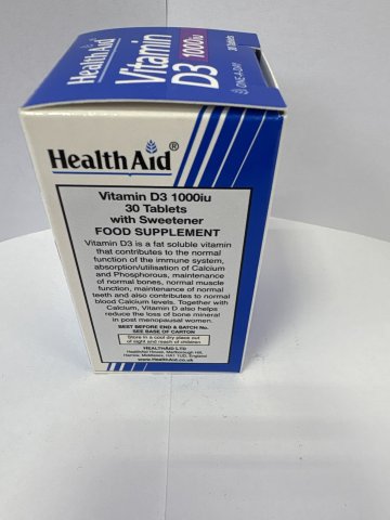 Vitamin D3 1000iu Tabs 30s