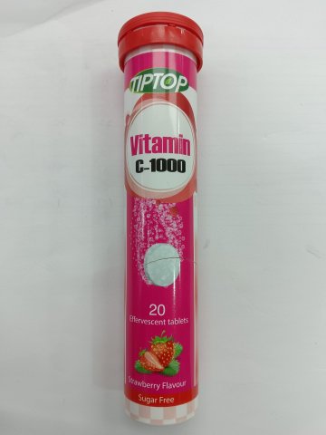 TipTop Vitamin-C 泡騰片_草莓味_20片