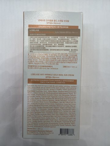 Lebelage金蝸牛抗皺防曬霜SPF 50+PA+++50ml(新包裝)