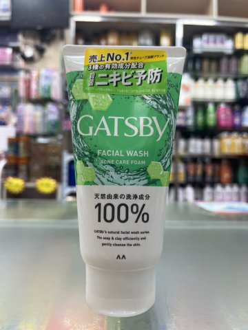 GATSBY泡沫潔面乳130G-控油抗痘(白綠色)