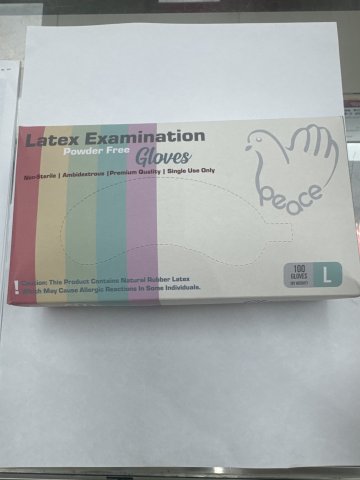 Peace馬來西亞乳膠檢查手套100s L碼