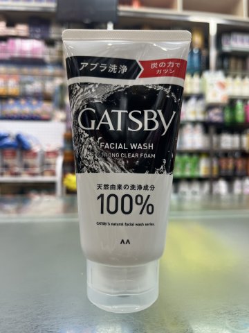 GATSBY泡沫潔面乳130G-冰爽竹炭(黑色)