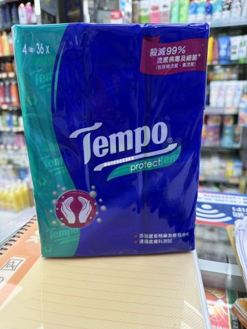 Tempo得寶迷你裝紙巾（抗菌倍護）36包