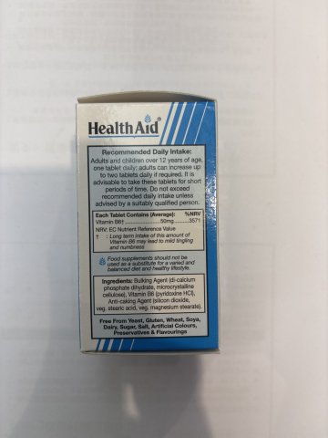 Vitamin B6 50mg Tabs 100s