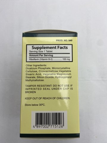 Hudson vit B2 100mg