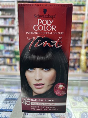 德國施華蔻POLY COLOR染髮劑(黑色45) Schwarzkopt POLY TINT 45