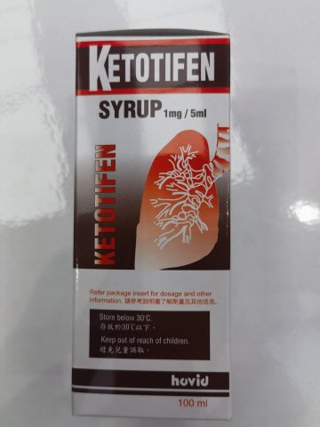 KETOTIFEN `HOVID`SYRUP 100ML