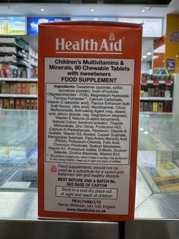 Children`s MultiVitamin & Minerals Chewable_Tab90`s