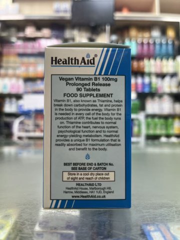 Vitamin B1 100mg Tabs 90s