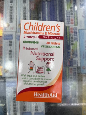 HealthAid Childrens MultVitamin & Minerals Chewable Tabs 30s