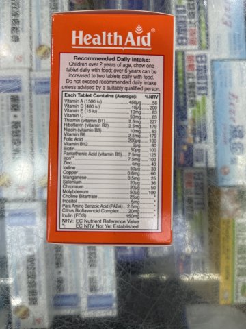 HealthAid Childrens MultVitamin & Minerals Chewable Tabs 30s
