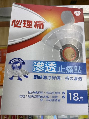 Panadol必理痛滲透止痛貼18s