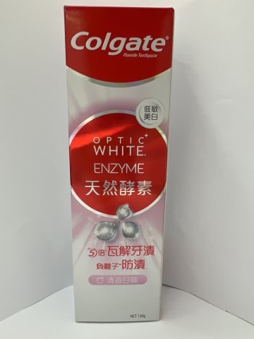 高露潔光感白天然酵素美白牙膏120g