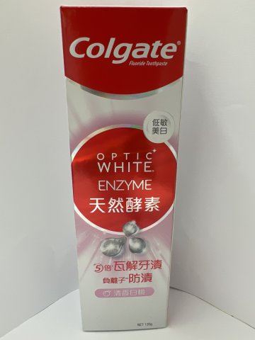高露潔光感白天然酵素美白牙膏120g