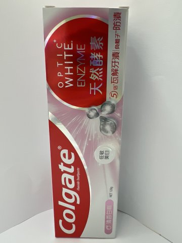 高露潔光感白天然酵素美白牙膏120g