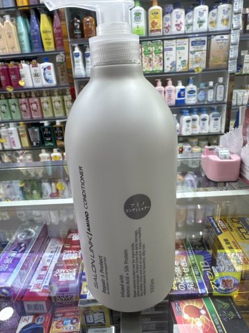 日本熊野油脂無矽胺基酸護髮素1000ml(白瓶)