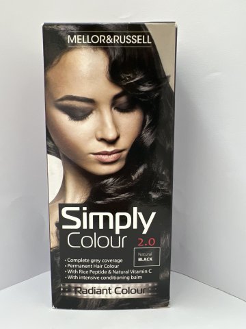 SIMPLE染髮劑自然黑色(英國製造) SIMPLY COLOUR NATURAL BLACK NO 2