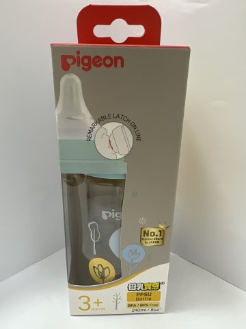 398 Pigeon八安寬口PPSU花奶瓶3+240ml