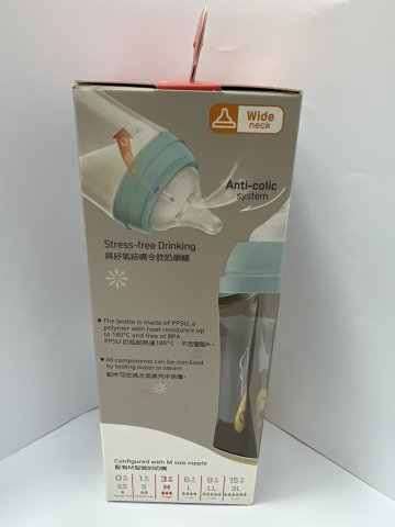398 Pigeon八安寬口PPSU花奶瓶3+240ml