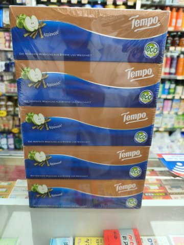 Tempo得寶5合1盒裝紙巾（蘋果木味）