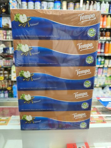 Tempo得寶5合1盒裝紙巾（蘋果木味）