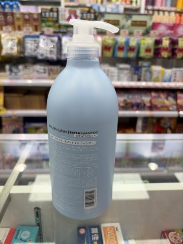 日本熊野油脂二合一無矽洗髮乳1000ml(淺藍瓶)