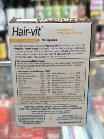 Hair vit blister caps 30s