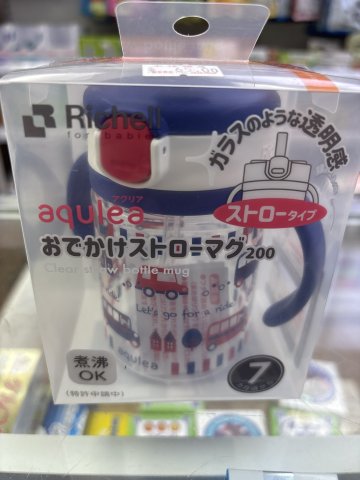 Richell 7個月起 Aqulea吸管式飲水杯( NB ) 200ml