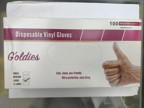 Dispoable Vinyl Gloves 100`s_大碼