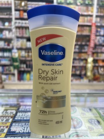 VASELINE凡士林乾性皮膚潤膚露400ML（黃）
