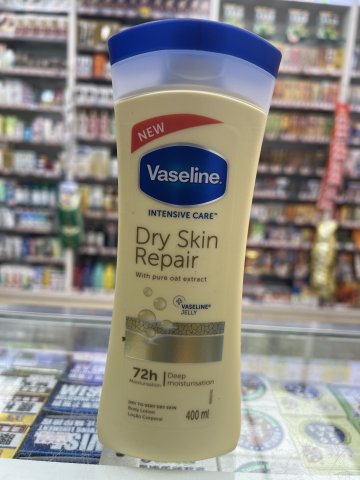 VASELINE凡士林乾性皮膚潤膚露400ML（黃）