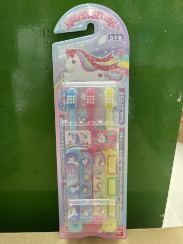 BANDAI兒童牙刷 3支裝-獨角獸