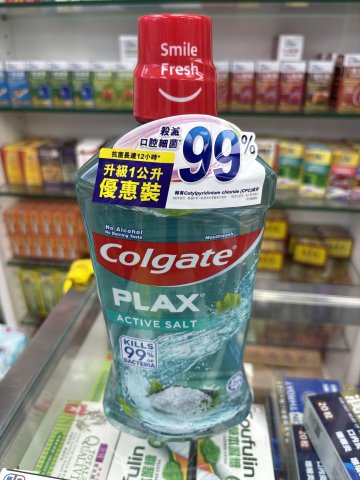 高露潔貝齒漱口水（清新鹽爽)1000ml
